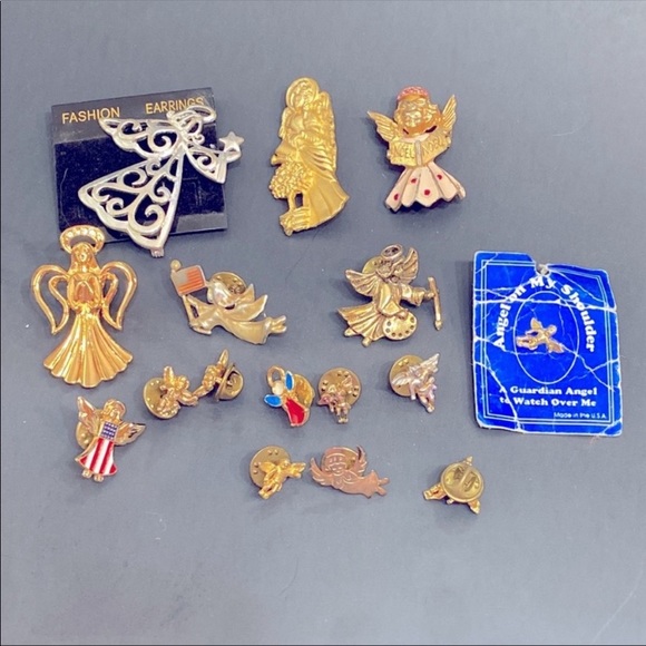 16 Vintage to now angel pins brooches - Picture 2 of 6